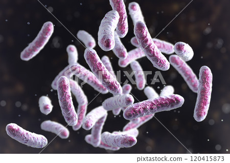 Microbe, microorganism, rod-shaped bacterium 120415873