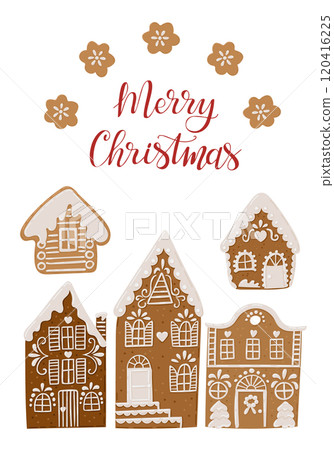 Festive gingerbread houses and calligraphy Festive gingerbread houses and calligraphy 120416225