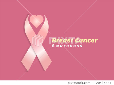 breast cancer design over pink background vector illustration 120416485