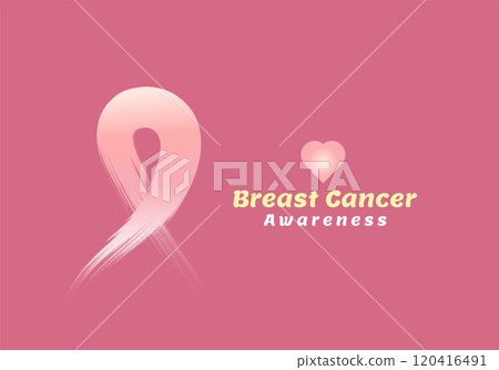 breast cancer design over pink background vector illustration 120416491
