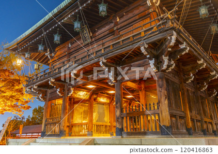 Ishikiri Tsurugiya Shrine (Ishikiri Shrine) at night - Ema Hall 120416863
