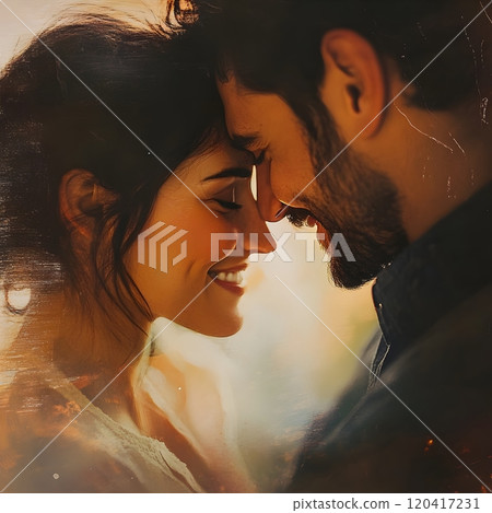 Tender Embrace A Captivating Close Up of a Loving Couple s Intimate Moment 120417231