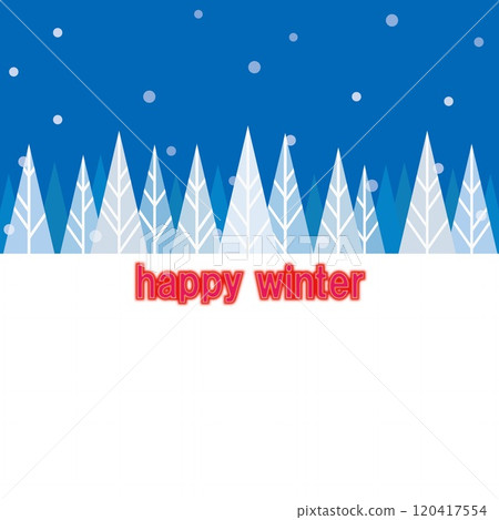 Happy Winter White Space Winter Scenery 120417554