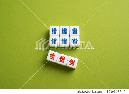 Some workers are subject to layoffs. Reduction of the staff. The concept of dismissal. Optimization, reduction of part of the staff. Reduce costs, increase productivity. 120418241