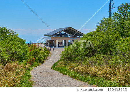 View of Mount Haruna Ropeway summit station on Mount Haruna in Takasaki city, Gunma prefecture in spring 120418535