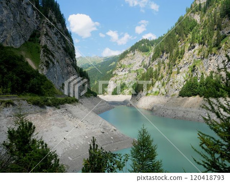 Beautiful dam lake in Switzerland, Lake Gigerwald (Canton of St. Gallen) 120418793