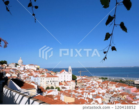 Alfama, the old town of Lisbon, seen from the observation deck (Portugal) 120418852