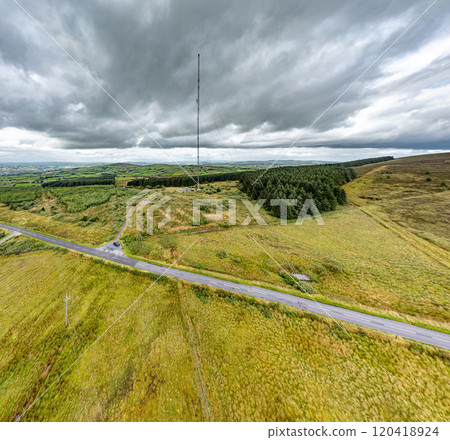 Aerial view of the Strabane transmitting station in Northern Ireland Aerial view of the Strabane transmitting station in Northern Ireland 120418924