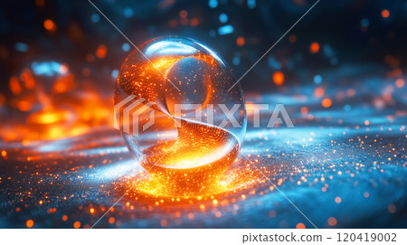 Hourglass and distorted space-time 120419002