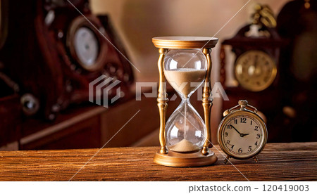 Hourglass and distorted space-time 120419003