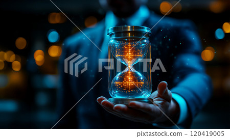 Hourglass and distorted space-time 120419005