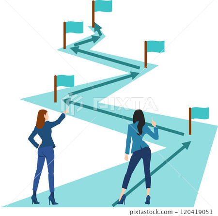 實現目標的路線圖插圖 實現目標的路線圖插圖 120419051