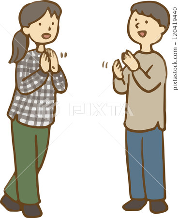 A man clapping hands 120419440