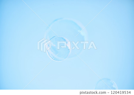 bubble on a light blue color background 120419534