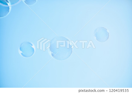 bubble on a light blue color background 120419535