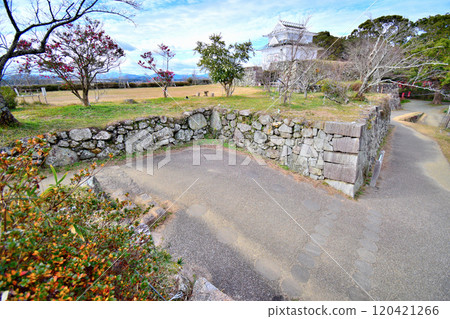 Scenery of the stone walls and enclosures of Isetamaru Castle, a prefectural designated historic site Scenery of the stone walls and enclosures of Isetamaru Castle, a prefectural designated historic site 120421266