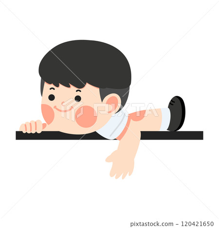 Children Climbing Wall at school 120421650