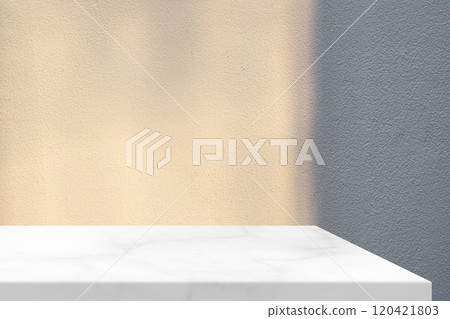 Natural Morning Light Room with Marble Table Background Natural Morning Light Room with Marble Table Background 120421803
