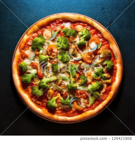 AI image: Freshly baked pizza 120421808