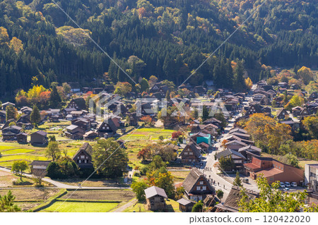 《Gifu Prefecture》 Autumn Shirakawa-go, autumn leaves gassho-zukuri village 《Gifu Prefecture》 Autumn Shirakawa-go, autumn leaves gassho-zukuri village 120422020