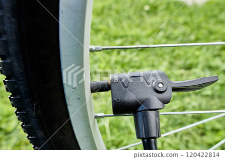 Universal bicycle pump adapter, dual head bike pump nozzle. Universal bicycle pump adapter, dual head bike pump nozzle. 120422814