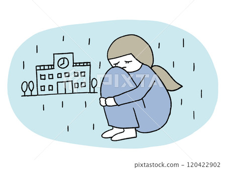 School refusal girl School refusal girl 120422902