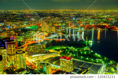 Night view of the metropolis of Tokyo from Yokohama Minato Mirai Night view of the metropolis of Tokyo from Yokohama Minato Mirai 120423231