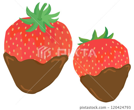 草莓巧克力情人節素材向量 草莓巧克力情人節素材向量 120424793