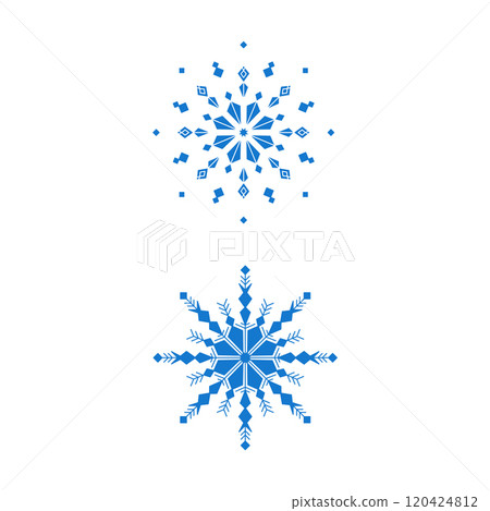 Christmas Snowflakes design Winter snow icon Christmas Snowflakes design Winter snow icon 120424812