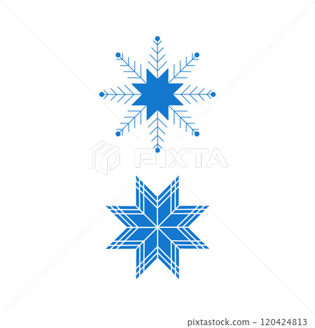 Christmas Snowflakes design Winter snow icon Christmas Snowflakes design Winter snow icon 120424813