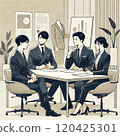 Businessmen meeting in a conference room 120425301
