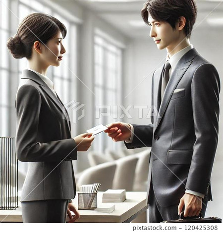 交換名片的商人 120425308