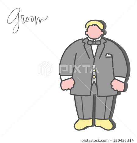 Groom wedding ceremony illustration 120425314