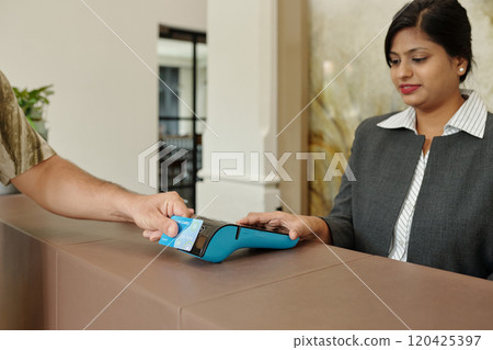 Professional Working Environment with Payment Device Usage 120425397