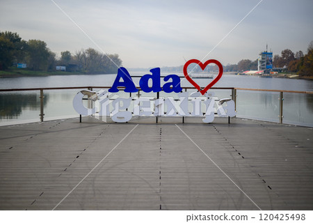 Ada Ciganlija river island turned into a park and a lake, located on the Sava river in central Belgrade, Serbia Ada Ciganlija river island turned into a park and a lake, located on the Sava river in central Belgrade, Serbia 120425498
