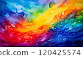 Rainbow gradient background painted with acrylic paint_02_AI generated image 120425574