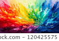 Rainbow gradient background painted with acrylic paint_03_AI generated image 120425575