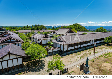 Fukushima Aizu Domain School Nisshinkan, view of the school building from the observatory 120426440