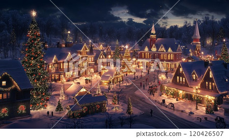 Sparkling illuminations and a Christmas atmosphere Sparkling illuminations and a Christmas atmosphere 120426507