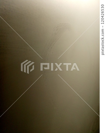 Close-up of a white wall with a smooth texture. Isolated on a white background. 120426530