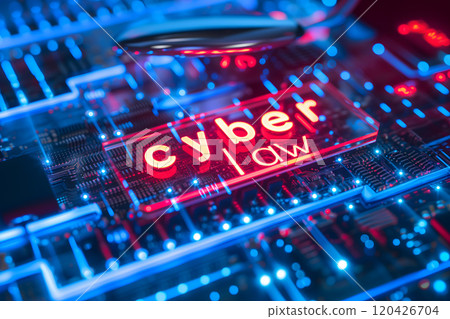 Words cyber law for cyber justice concept 120426704
