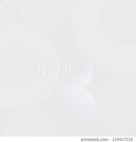 Vector white geometric abstract texture overlap layer on bright space. Lines effect decoration for banner. Graphic design circles elements 120427318