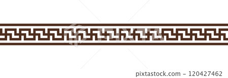 Greek key seamless border pattern 120427462