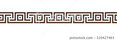 Greek key seamless border pattern Greek key seamless border pattern 120427463