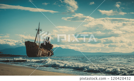 The famous shipwreck near Gythio Greece 120428432