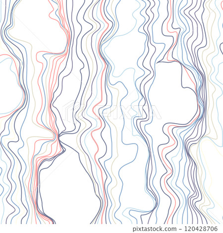 Abstract pattern of colored lines . The pattern of spreading water with islands. The concept of technology, science, sound propagation, landscape change, illusion and hallucination Abstract pattern of colored lines . The pattern of spreading water with islands. The concept of technology, science, sound propagation, landscape change, illusion and hallucination 120428706