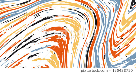 A colorful composition of liquid art. Dynamic shapes create a vortex effect. The movement of air flows. Template for backgrounds, textures and creative design A colorful composition of liquid art. Dynamic shapes create a vortex effect. The movement of air flows. Template for backgrounds, textures and creative design 120428730