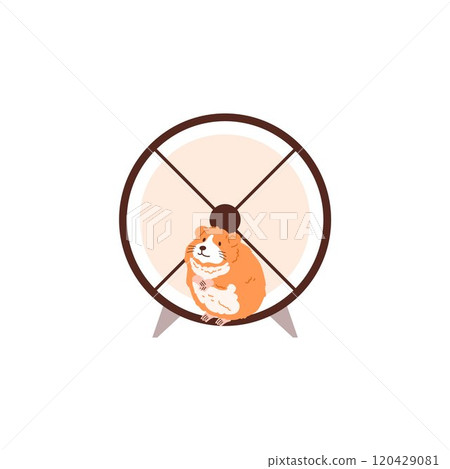 Hamster. Running wheel for a rodent. 120429081