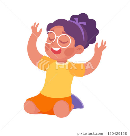 Pretty Girl Sit and Listen to Story Vector Illustration Pretty Girl Sit and Listen to Story Vector Illustration 120429138