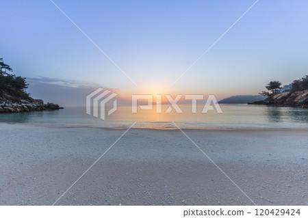 Marble beach (Saliara beach), Thassos Islands, Greece 120429424